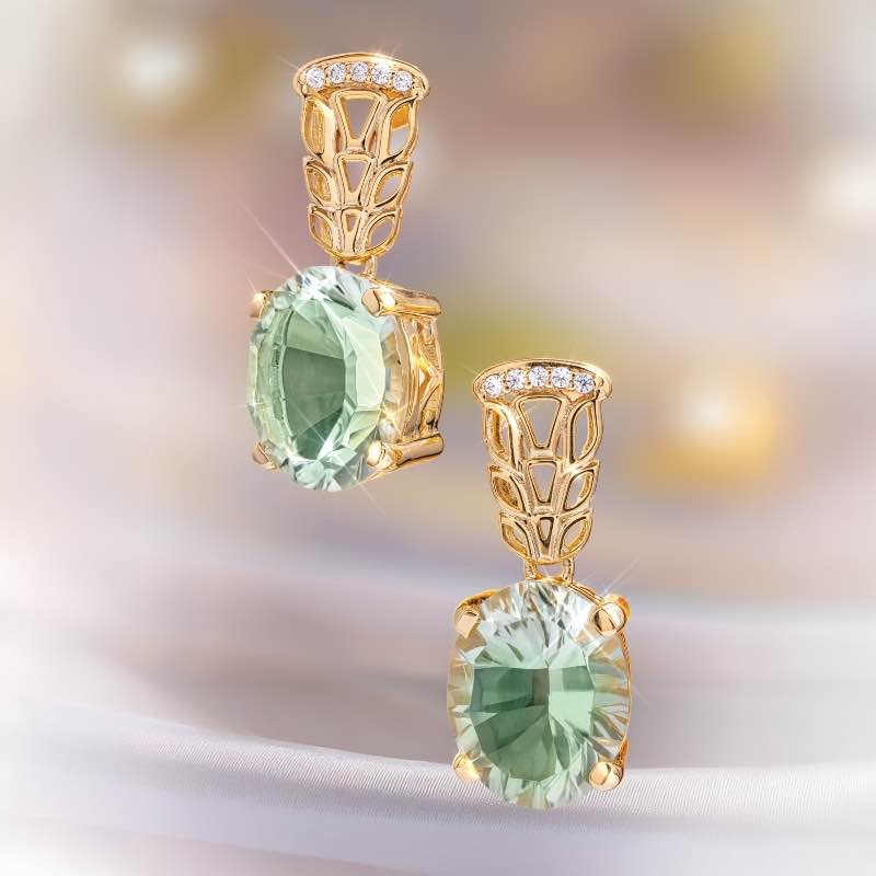 Praisio Green Amethyst Earrings (6-1/2 ctw)
